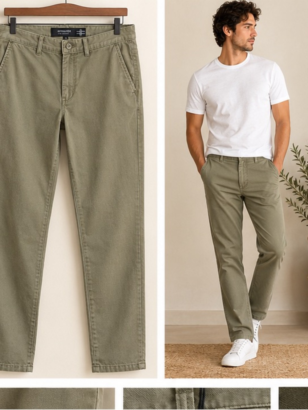 Liverpool Los Angeles Men’s Cotton Chino Sage Pant